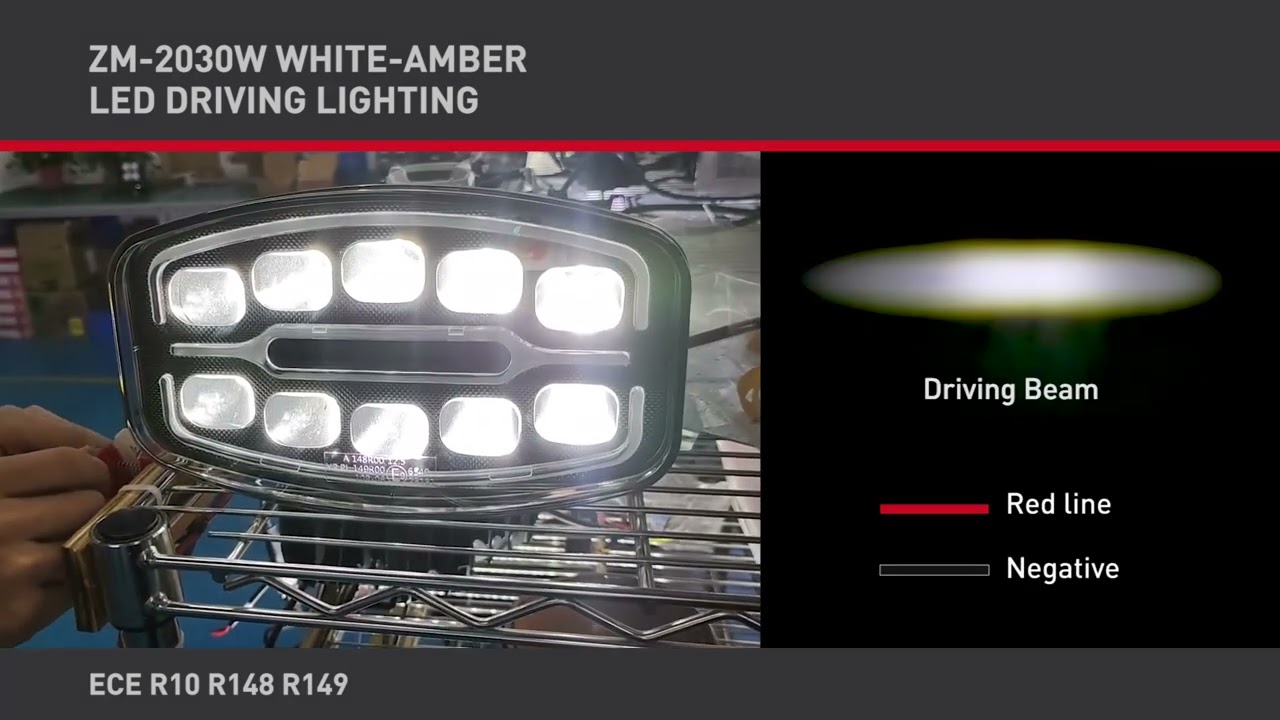 LED Προβολέας  10-30 Volt Υψηλής Ισχύος 30W Λευκό / Λευκό - Λευκό / Πορτοκαλί  IP68 E4
