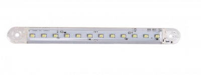 LED Φωτιστικό 12 LED Σήμανσης 12V / 24V Λευκό 180mm x 12mm x 10mm