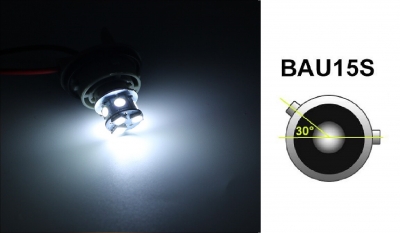 Λαμπτήρας LED BAU15S (1156) 8 SMD 12V Λευκό
