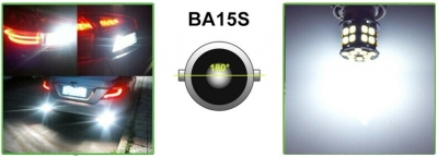 Λαμπτήρας LED BA15S (1156) 30 SMD 12V Ψυχρό Λευκό 1 Τεμάχιο