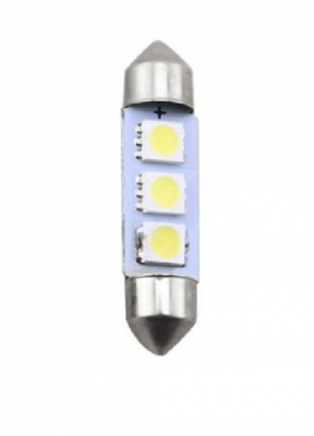 Σωληνωτός LED 39mm με 3 SMD 5050 Ψυχρό Λευκό 1 Τεμάχιο