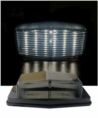 LED Φωτιστικό Σήμανσης με Φιμέ Καπάκι 12V / 24V Λευκό 126mm x 55mm x 38mm 1 Τεμάχιο