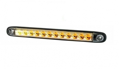 LED Φωτιστικό Φλας τρεχούμενο 12 LED Σήμανσης 12V / 24V Πορτοκαλί 260mm