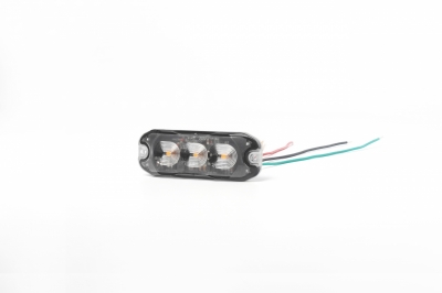 LED Φώτα Οδικής Βοήθειας 12V / 24V Πορτοκαλί Εξωτερικά 3 LED 88mm X 30mm X 7mm