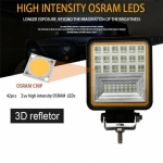 Προβολέας Ομίχλης με OSRAM LED 126 Watt Υψηλής Ισχύος 10-30 Volt