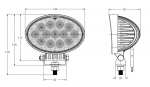 Προβολέας Οβάλ E9 με PRO LED 39 Watt Υψηλής Ισχύος 10-30 Volt