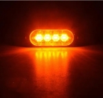 LED Φώτα Οδικής Βοήθειας 12V / 24V Πορτοκαλί Εξωτερικά 4 LED