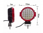 Προβολέας EPISTAR LED 63 Watt Υψηλής Ισχύος 10-30 Volt Κόκκινο Καλούπι
