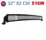 LED Μπάρα Κυρτή 7D 516 Watt 10-30 Volt DC Ψυχρό Λευκό 82cm