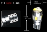 T10 LED Can Bus 6 SMD 5630 12V Ψυχρό Λευκό 1 Τεμάχιο