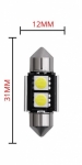 Σωληνωτός LED 31mm Can Bus με 2 SMD 5050 Ψυχρό Λευκό 1 Τεμάχιο