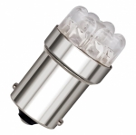 Λαμπτήρας LED BA15S (1156) 9xFlux 5mm 12V Ψυχρό Λευκό 1 Τεμάχιο