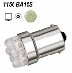 Λαμπτήρας LED BA15S (1156) 9xFlux 5mm 12V Πορτοκαλί 1 Τεμάχιο