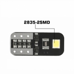 T10 LED Can Bus 2 SMD 2835 12V Ψυχρό Λευκό 1 Τεμάχιο