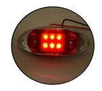 LED Όγκου με 6 LED 24V IP66 Κόκκινο 100mm х 42mm
