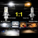 LED KIT M3 Λάμπες Αυτοκινήτου H4 50W 10000Lm 6500K Λαμπτήρες Πορείας LED Headlights 12V - 24V