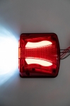 Σετ LED Φώτα Πινακίδας 12V / 24V Κόκκινο / Λευκό NEON 135mm x 123mm 2 Τεμάχια