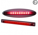 LED Φωτιστικό Πλευρικής Σήμανσης 25cm Κόκκινο με 9 LED 12V / 24V IP68 Е-Mark PL0008