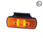 LED Φλας Όγκου Πλευρικής Σήμανσης με βάση Πορτοκαλί με Е-Mark 12V / 24V IP68 122mm x 44mm x 19mm PL0010