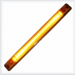 LED Φωτιστικό Πλευρικής Σήμανσης 25cm Πορτοκαλί με 9 LED 12V / 24V IP68 Е-Mark