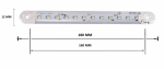LED Φωτιστικό 12 LED Σήμανσης 12V / 24V Λευκό 180mm x 12mm x 10mm