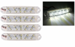 LED Φωτιστικό 15 LED Σήμανσης 12V / 24V Λευκό 100mm x 20mm x 10mm