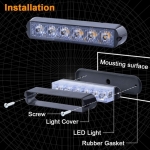 LED Φώτα Οδικής Βοήθειας 12V / 24V Πορτοκαλί Εξωτερικά 6 LED 17cm 2 τεμάχια με κοντρόλερ Controller