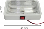 LED Φωτιστικό Οροφής 12V Με Διακόπτη on/off Λευκό 150mm x 90mm