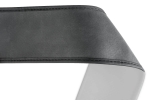 Κάλυμμα Τιμονιού Οικολογικό Δέρμα Ραφτό 38cm Μαύρο / Γκρι