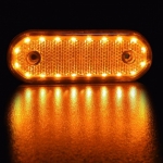 LED Όγκου Πλευρικής Σήμανσης 20 LED Πορτοκαλί 24V IP68 115mm x 45mm x 10mm