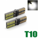 Λαμπτήρες LED T10 9-30v Can Bus με 24 SMD 4014 Ψυχρό Λευκό 2 Τεμάχια