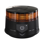 Επαναφορτιζόμενος LED Φάρος Πορτοκαλί 12V / 24V Με Μαγνήτη και Βεντούζα Ø130mm με Τηλεχειριστήριο