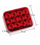 LED Φως Ομίχλης Κόκκινο 12V E-Mark 100mm x 80mm x 25mm