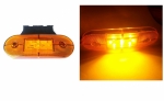 LED Φωτιστικό 9 Led Πλευρικής Σήμανσης Πορτοκαλί με Βάση 12V 115mm x 40mm