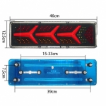 Σετ LED Φανάρι Φορτηγού 12V / 24V Πολυλειτουργικά με Δυναμικό Φλας Neon εφέ 46cm x 12,5cm