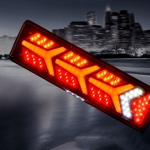 Σετ LED Φανάρι Φορτηγού 12V / 24V Πολυλειτουργικά με Δυναμικό Φλας Neon εφέ 46cm x 12,5cm