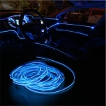 Εύκαμπτο Φωτιζόμενο LED Καλώδιο Neon 12V για Εσωτερική Διακόσμηση Αυτοκινήτου 1m Μπλε