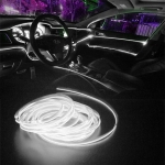 Εύκαμπτο Φωτιζόμενο LED Καλώδιο Neon 12V για Εσωτερική Διακόσμηση Αυτοκινήτου 2m Λευκή