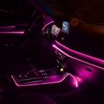 Εύκαμπτο Φωτιζόμενο LED Καλώδιο Neon 12V για Εσωτερική Διακόσμηση Αυτοκινήτου 2m Μωβ