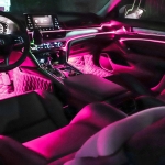 Εύκαμπτο Φωτιζόμενο LED Καλώδιο Neon 12V για Εσωτερική Διακόσμηση Αυτοκινήτου 2m Ροζ