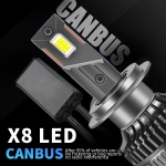 LED Kit Can Bus V16 H7 12V - 24V 60W 13000lm 3570 LED F6