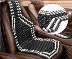 Κάλυμμα Καθίσματος με Μαύρες και Λευκές Ξύλινες Χάντρες 1 Τεμάχιο