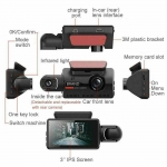 Κάμερα DVR Αυτοκινήτου με Οθόνη και Νυχτερινή Λήψη 2K για Ταμπλό και για Παρμπρίζ Αυτοκινήτου με Αυτοκόλλητο Μαύρο