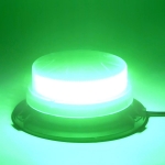LED Φάρος Πράσινος 12V / 24V Με Μαγνήτη και Βεντούζα Ø108mm με Διάφανο Γυαλί E-Mark