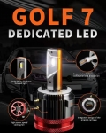 LED Λάμπες Αυτοκινήτου Νέας Γενιάς H14 LED H7 Golf 6 Mk7 110W 30000Lm 6500K IP68 12V