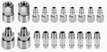 Εξαρτήματα συμπιεστή σωλήνα Αρσενικό / θηλυκό  1/4" BSP Air Coupler And Plug Kit Couplings  20τεμ.