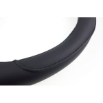 Κάλυμμα Τιμονιού Λοξότμητο Τύπου d-type από Οικολογικό Δέρμα Μαύρο 37cm - 38cm