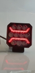 LED Προβολέας SLIM 10-30 Volt Υψηλής Ισχύος 15W Λευκό / Κόκκινο 101mm x 101mm x 37mm IP68