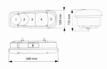 Φανάρι Φορτηγού Αριστερό με Μπρίζα και Λαμπτήρες 12V / 24V Φρένων - Φλας - Όπισθεν - Πορείας - Πινακίδα 35cm x 12.5 cm