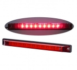LED Φωτιστικό Πλευρικής Σήμανσης 25cm Κόκκινο με 9 LED 12V / 24V IP68 Е-Mark PL0008